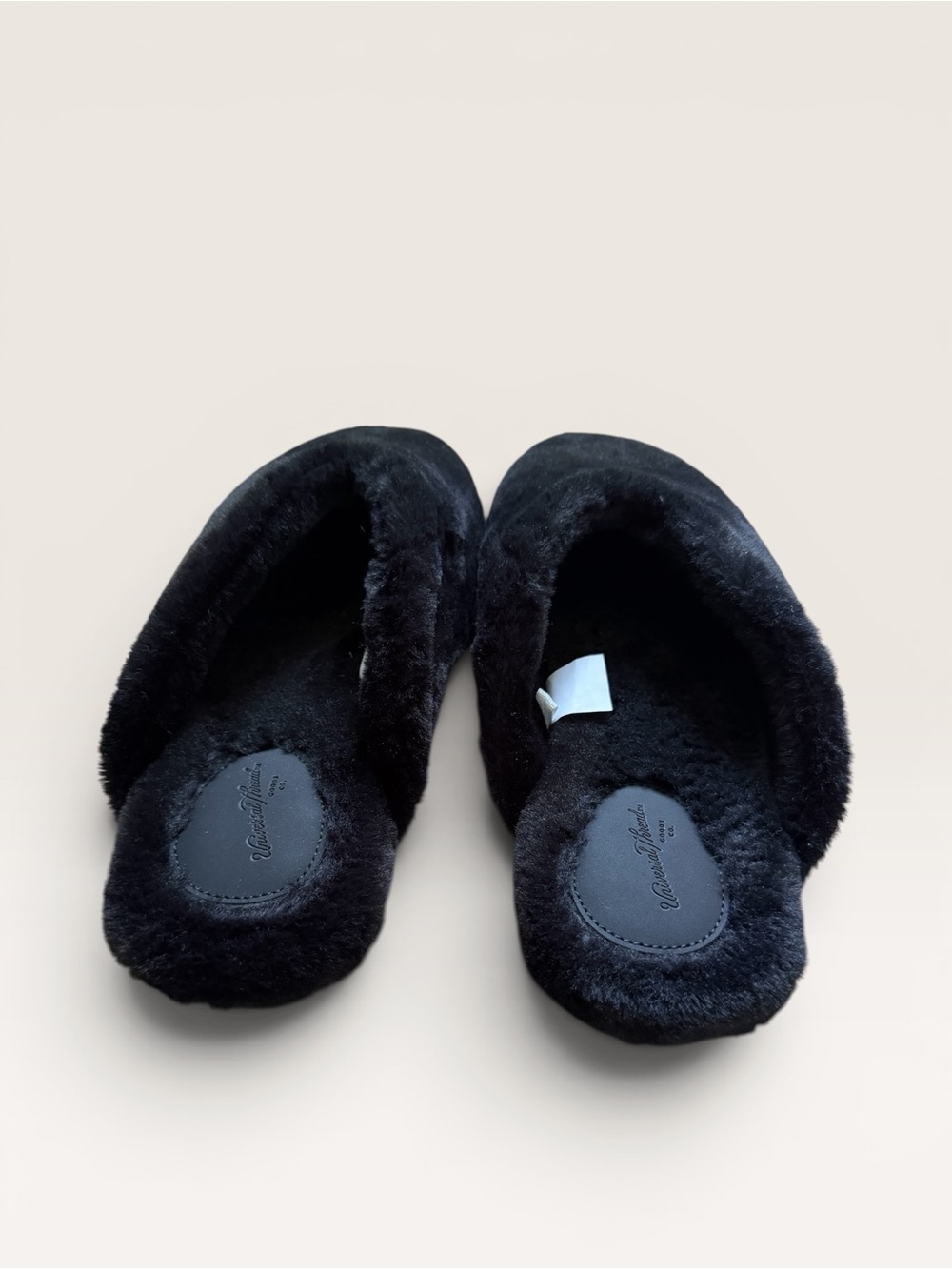 Universal Thread Faux Fur Mule Slippers Black Size 10 Quiet Luxury - Picture 3 of 5